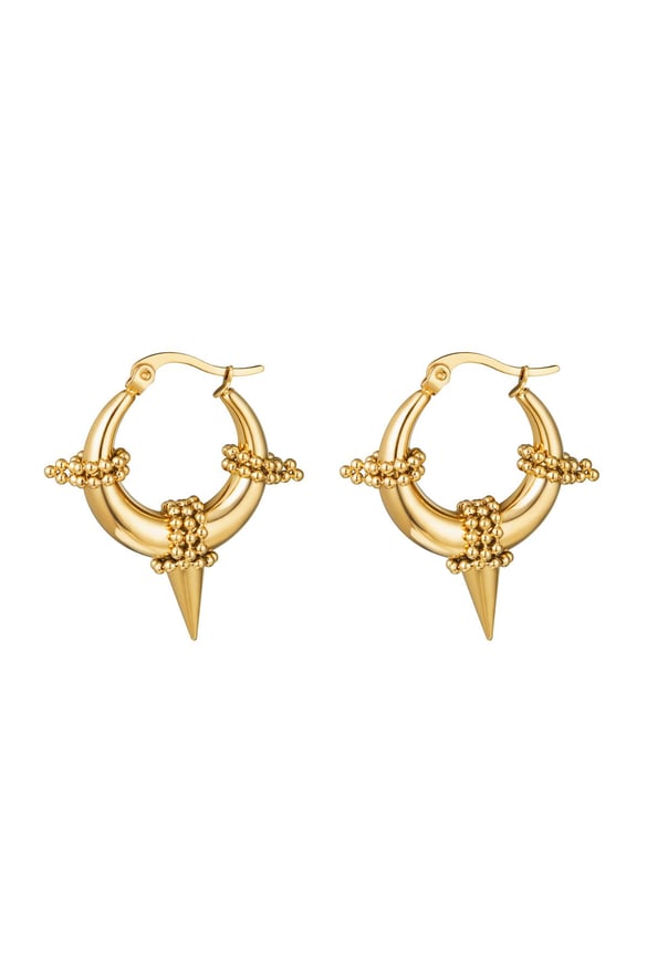 Earrings Aditi Gold Color Stainless Steel 2