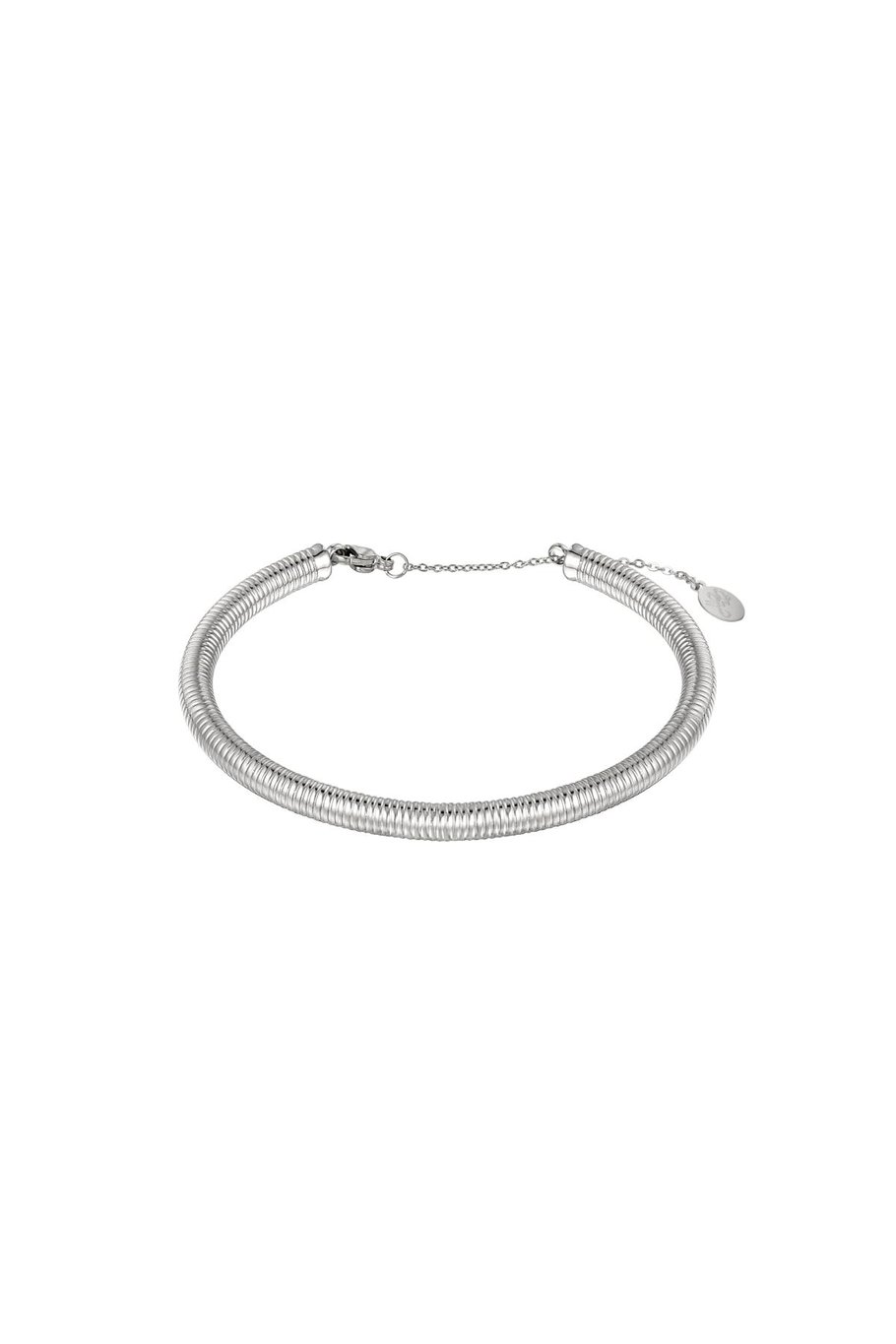 Bracelet Bangle Coil Silver Color Stainless Steel One size 