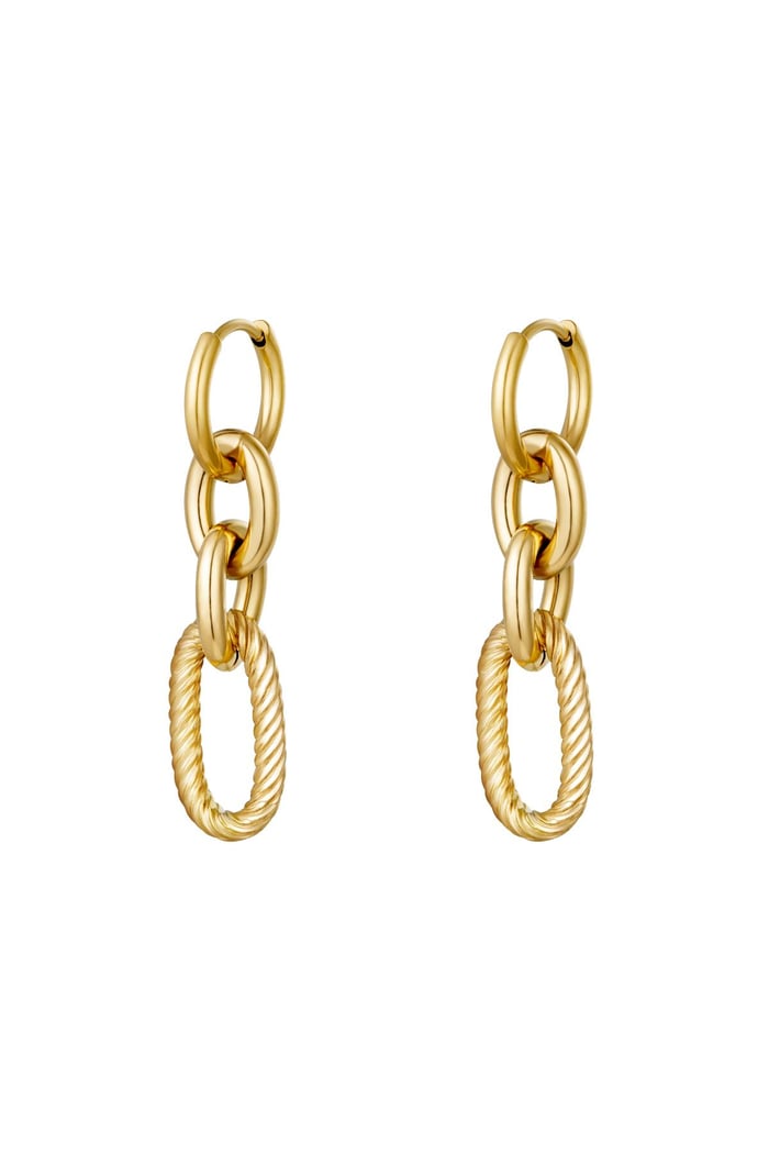 Earrings Spicy Gold Color Stainless Steel 