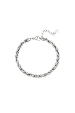 Silver color / Bracelet Twisted Chain Silver Color Stainless Steel Picture2