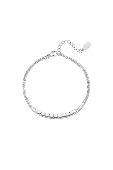 Bracelet Elegant Silver Color Stainless Steel