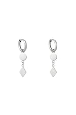 Silver color / Earrings Geometry Silver Color Stainless Steel 