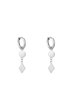 Earrings Geometry Silver Color Stainless Steel h5 