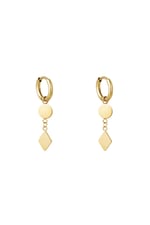 Gold color / Earrings Geometry Gold Color Stainless Steel Picture2