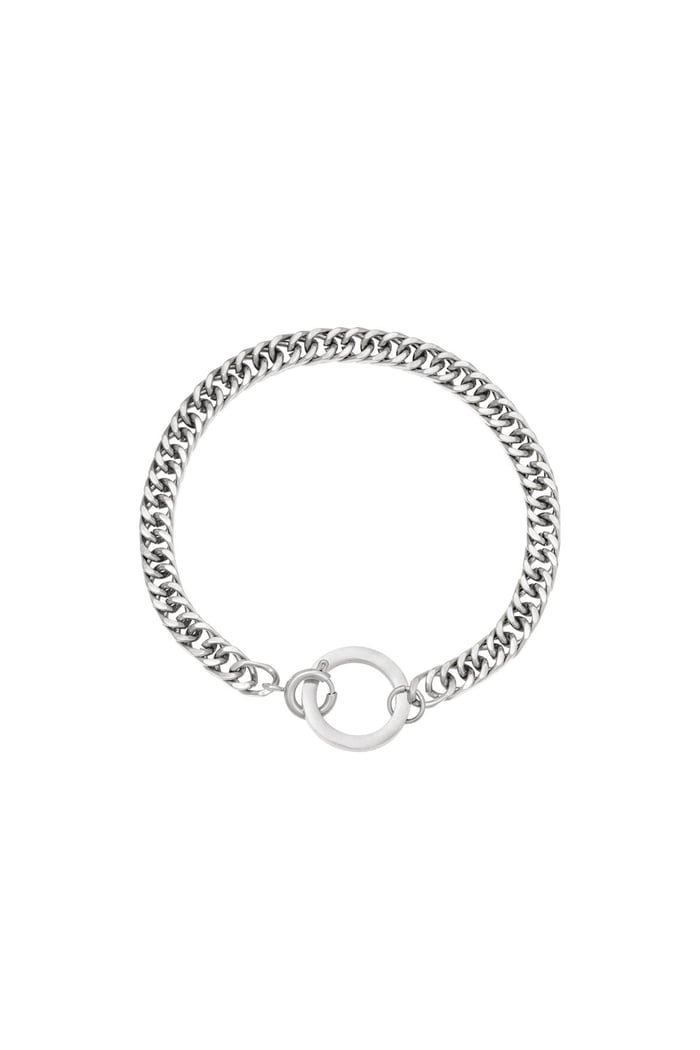 Bracelet Connect Silver Color Stainless Steel 