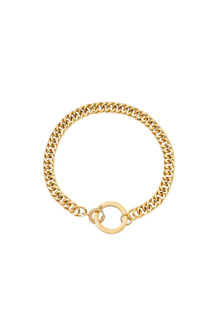 Bracelet Connect Gold Color Stainless Steel 