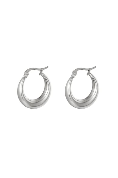 Earrings Arched Gold Color Stainless Steel h5 