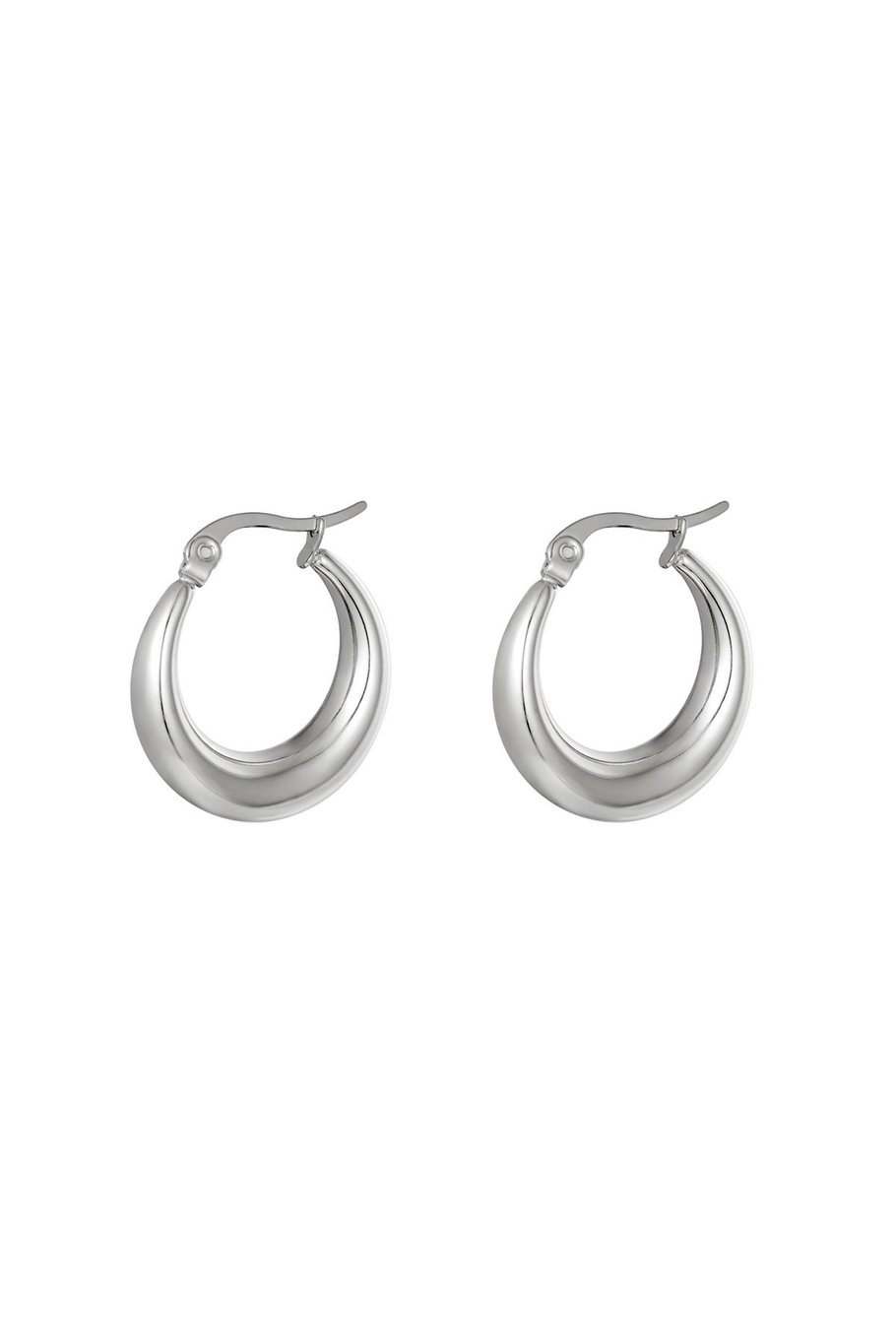 Earrings Arched Gold Color Stainless Steel 