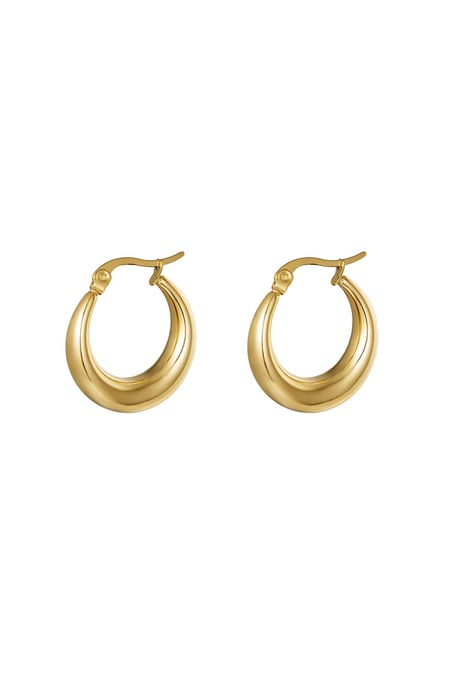 Pendientes Arched Color dorado Acero inoxidable