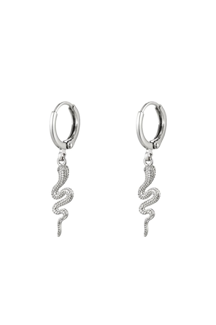 earrings special snake silver