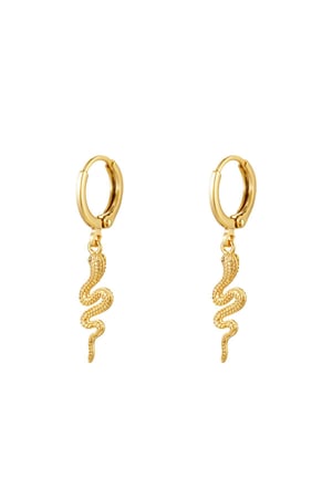 Earrings Special Snake Gold Color h5 