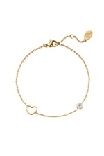 Transparent / Birthstone bracelet June Gold Color Transparent Stainless Steel Picture8