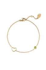 Mint / Birthstone bracelet August Gold Color Mint Stainless Steel Picture6