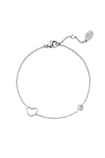 White / Birthstone bracelet April silver color White Stainless Steel Picture9