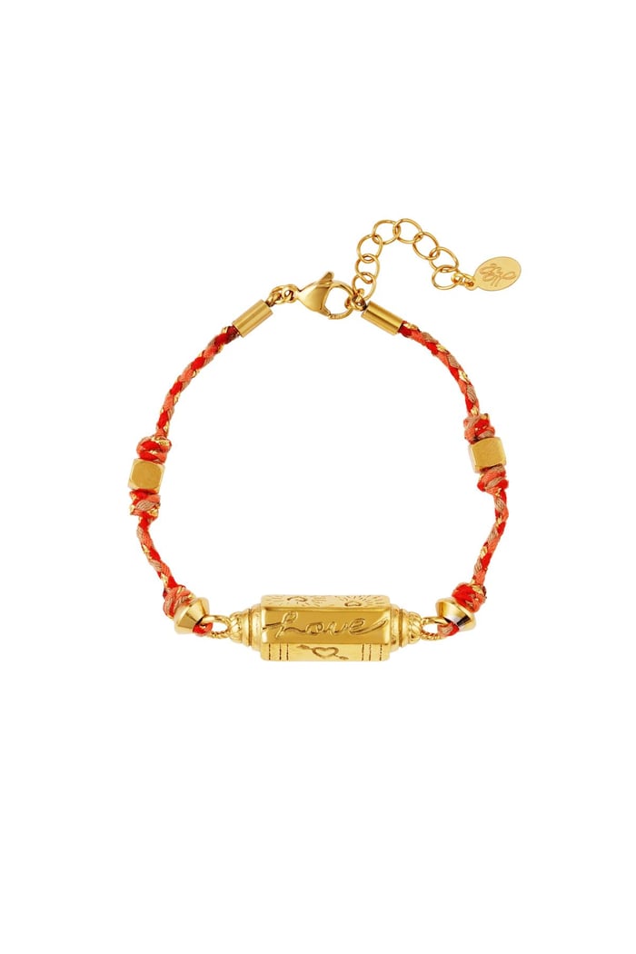 Bracelet love Red Polyester 