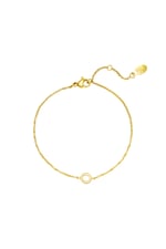 Gold color / Stainless steel bracelet initial O Gold color 