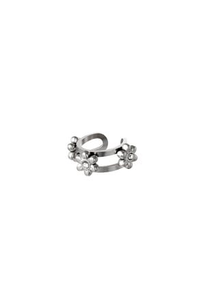 Earcuff little flowers Silver Color Stainless Steel h5 