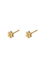 Gold color / Stainless Steel Earstuds Flower Gold color 