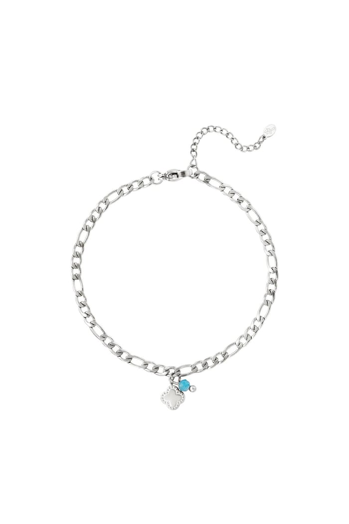 Stainless steel bracelet with stone Silver color 