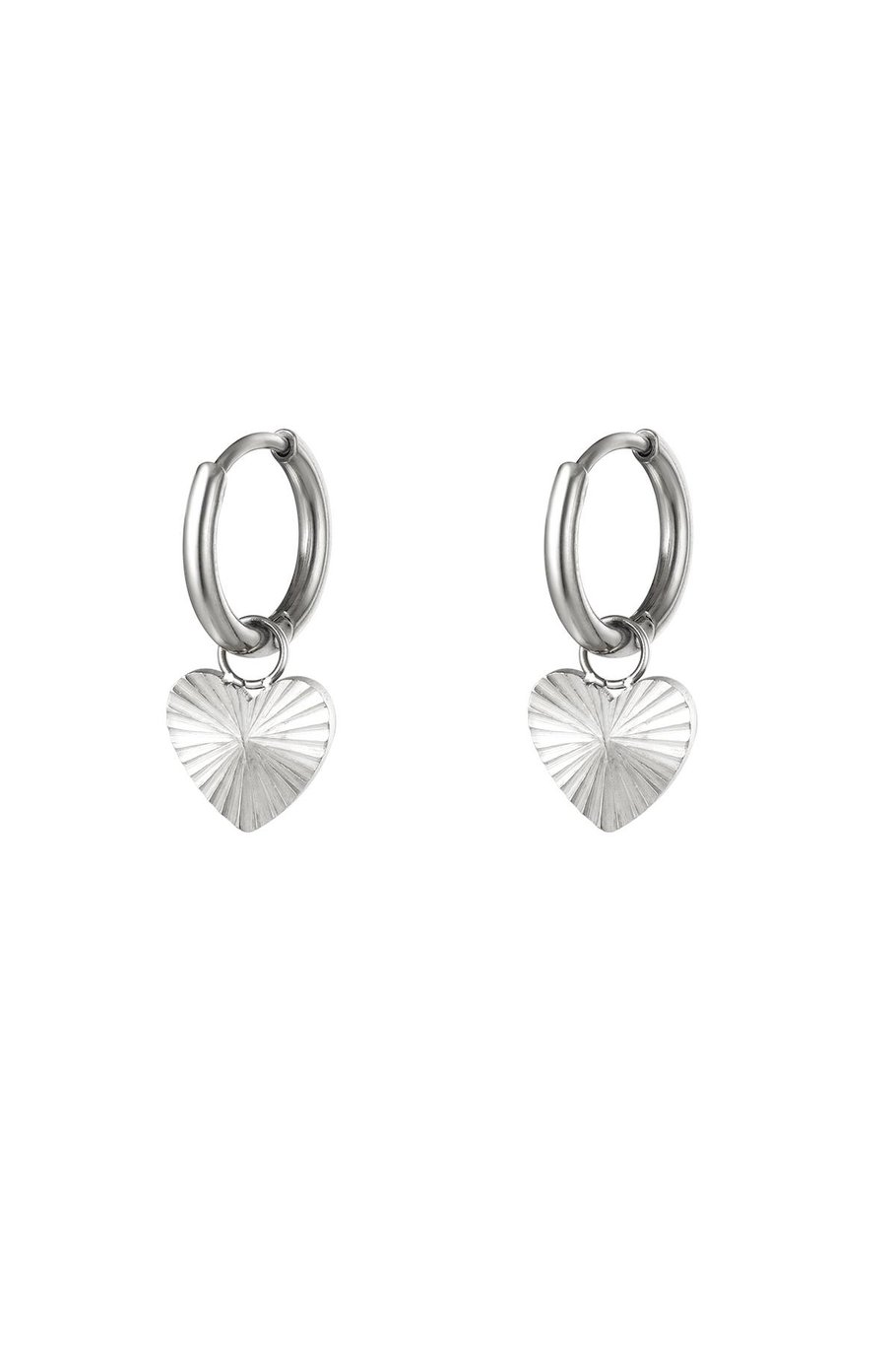 Stainles steel earrings heart Gold Color Stainless Steel 
