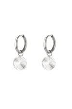 Silver color / Stainless steel earrings circle Silver color 