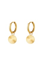 Gold color / Stainless steel earrings circle Gold color Picture2