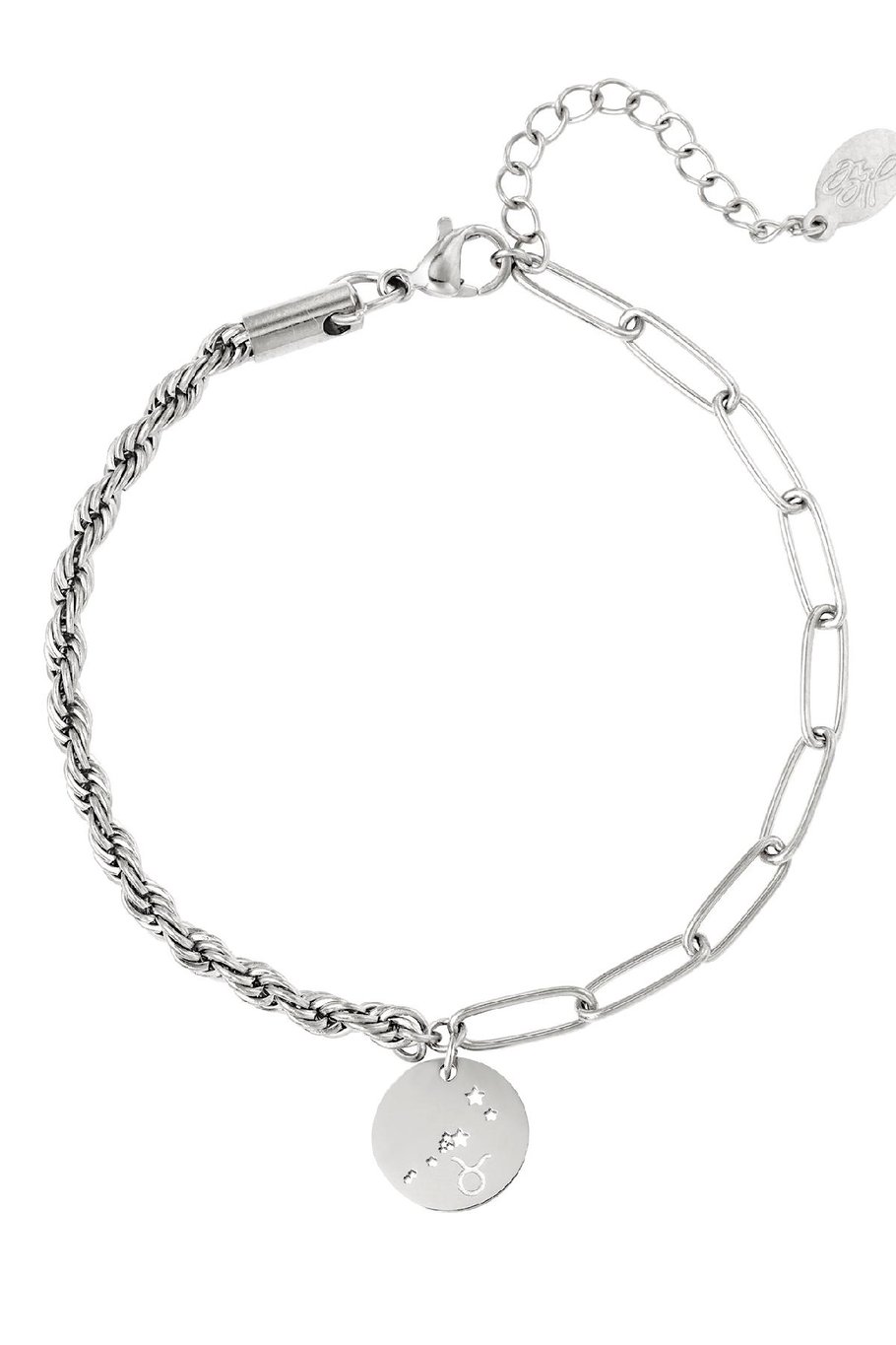 Bracciale zodiaco Toro Silver Color Stainless Steel Immagine2