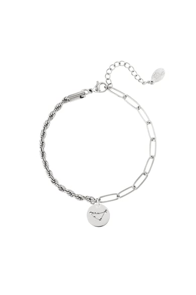 Bracelet zodiac sign Taurus Silver Color Stainless Steel h5 