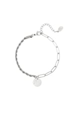 Silver color / Bracelet zodiac sign Aquarius Silver Color Stainless Steel 