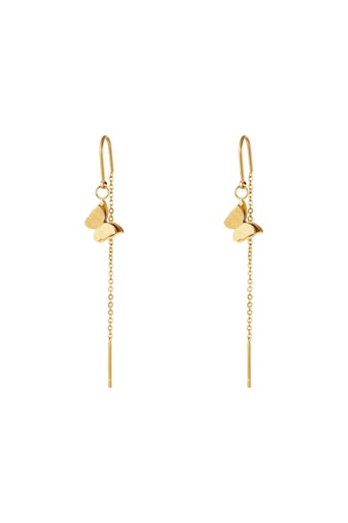 Butterfly Dangle Earrings Gold Color Stainless Steel h5 