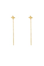 Gold color / Stainless Steel Chain Earrings Diamond Gold color 