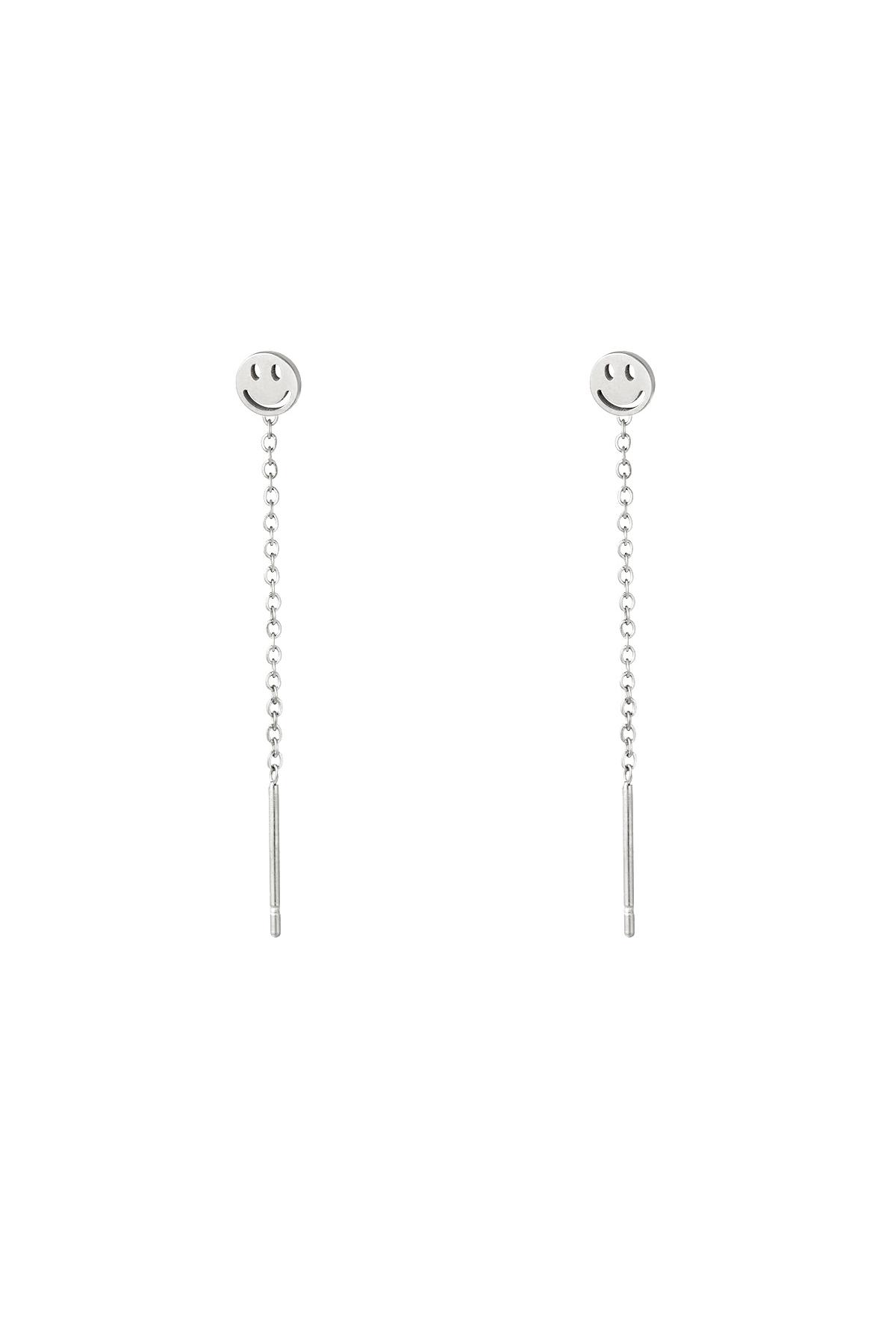 stainless steel chain earrings smiley