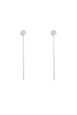 Silver color / Stainless Steel Chain Earrings Smiley Silver color Picture2