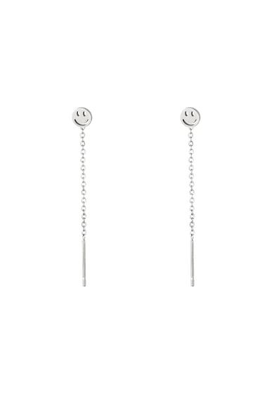 stainless steel chain earrings smiley  h5 