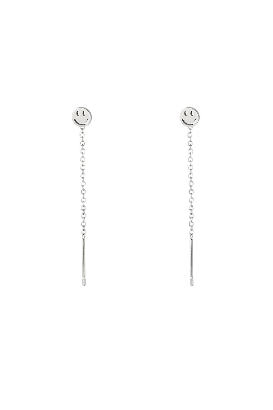 stainless steel chain earrings smiley  