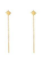 Gold color / Stainless Steel Chain Earrings Star Gold color Picture2