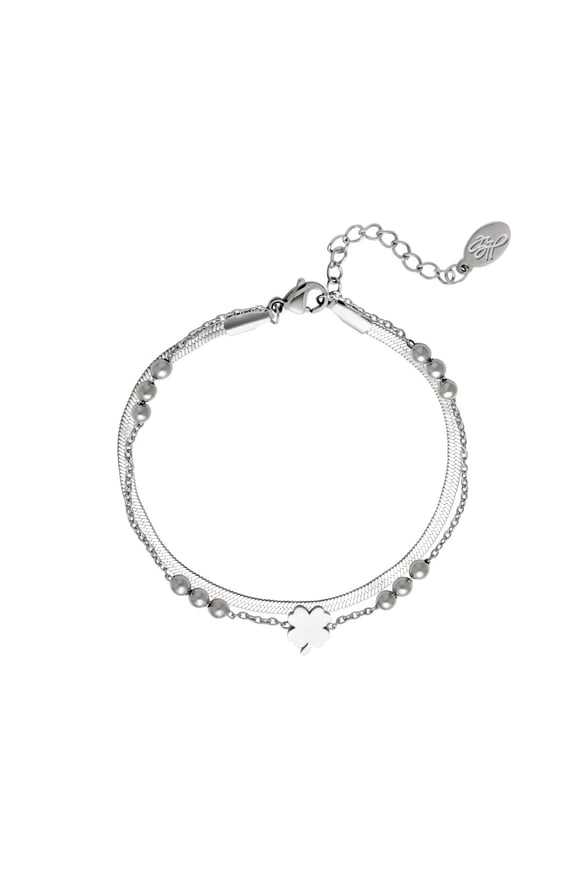 Bracelet multi-chaînes Argenté Acier inoxydable
