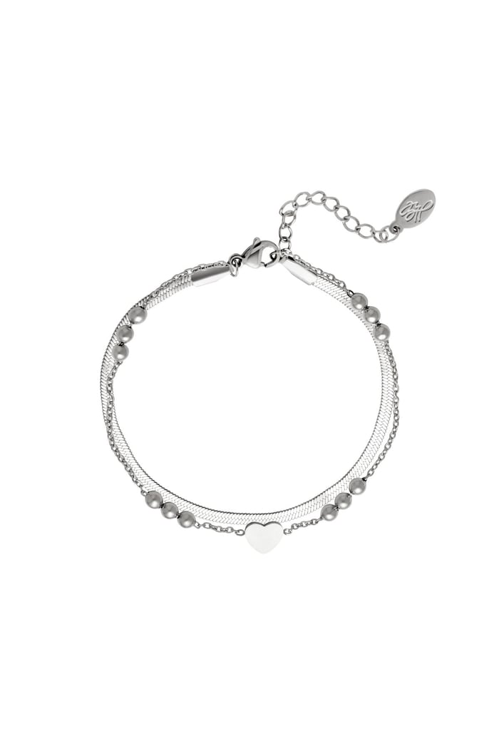 Multi chain bracelet Silver Color Stainless Steel 