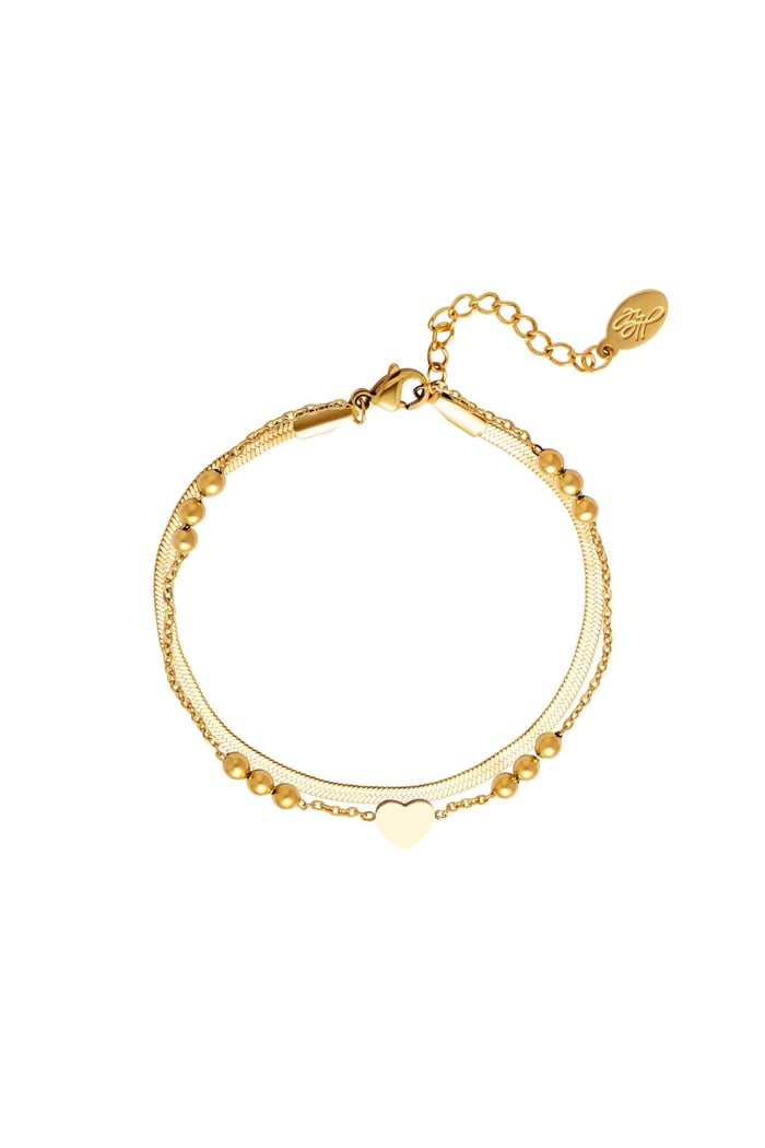 Multi chain bracelet Gold Color Stainless Steel 