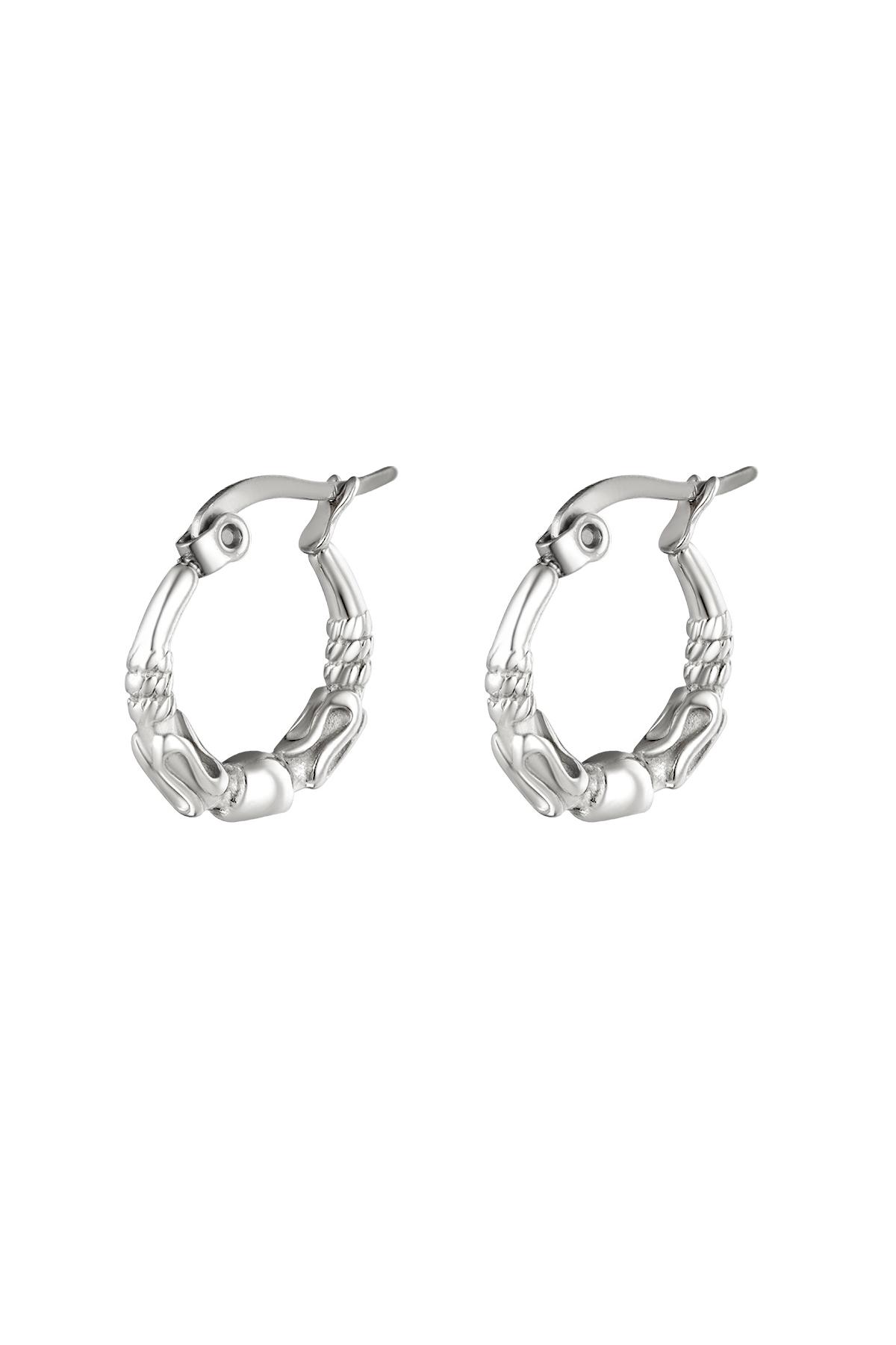 Stainless steel hoop earrings Silver color 