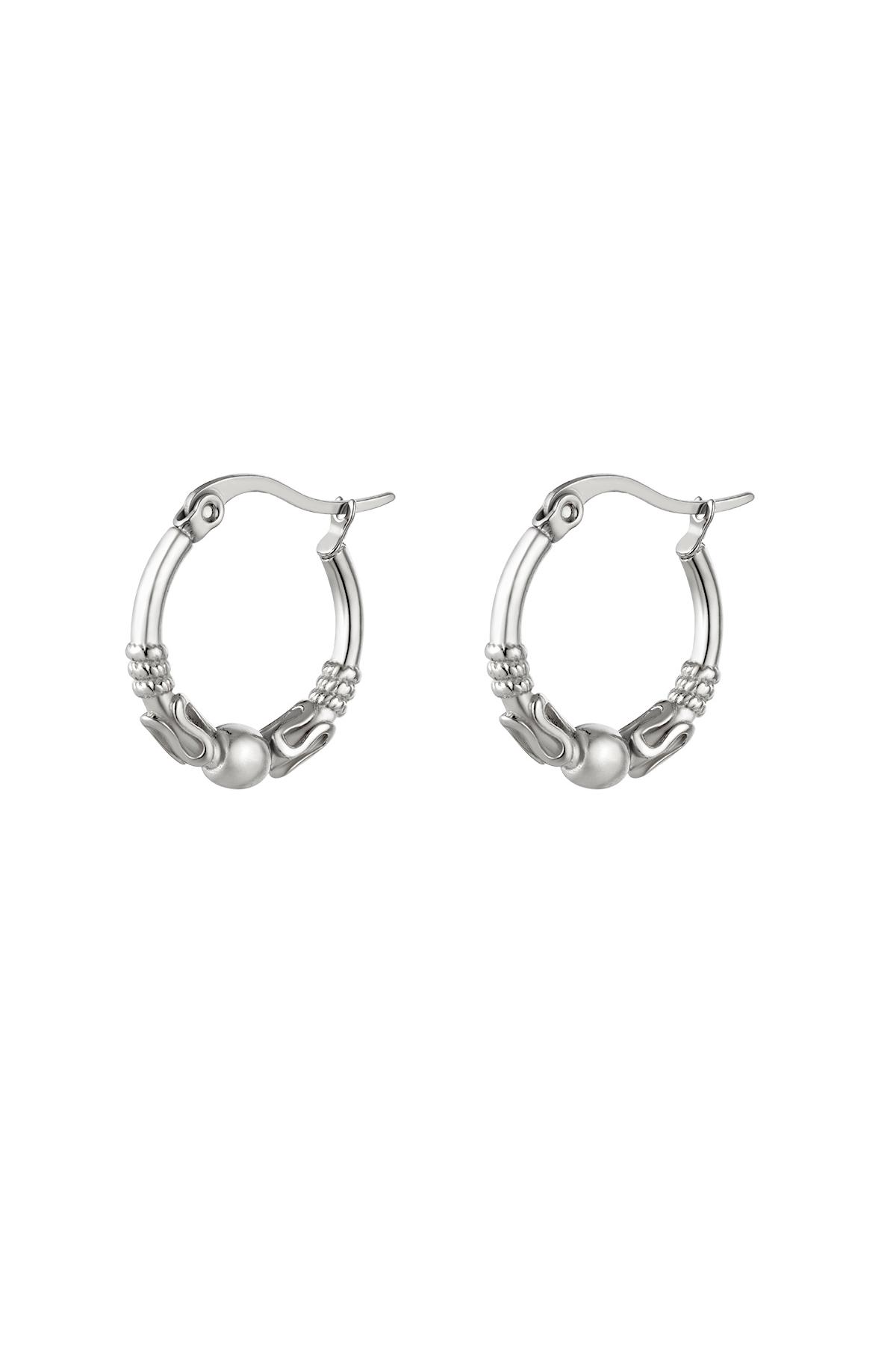 Stainless steel earrings Silver color 