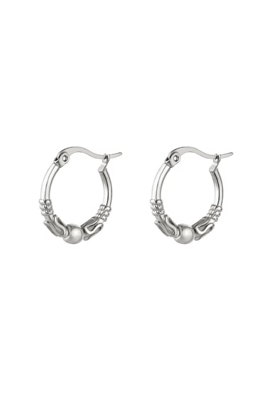 Stainless steel earrings Silver color h5 