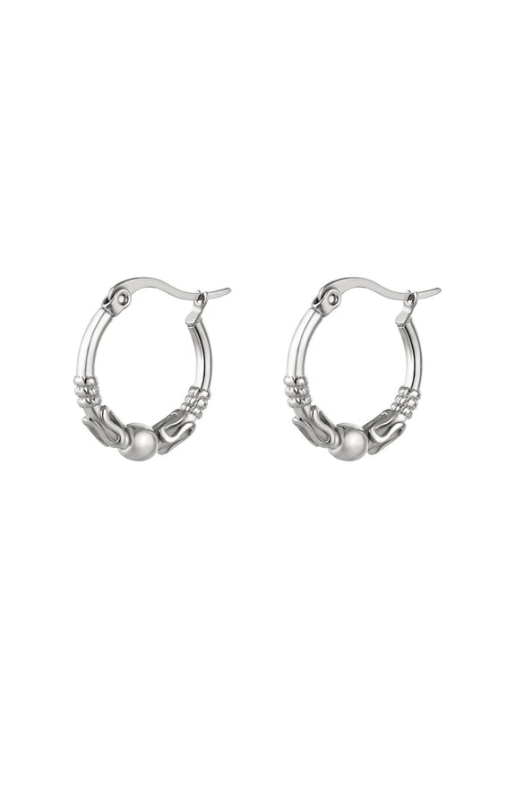Stainless steel earrings Silver color