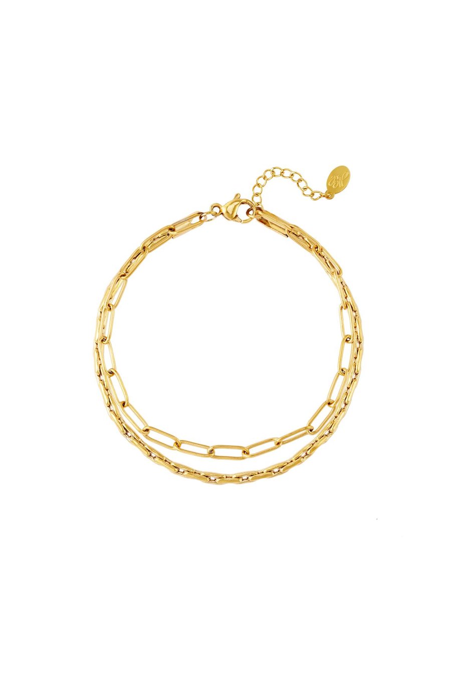 double stainless steel bracelet