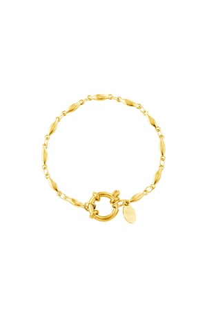 Armband ovale Kette Goldfarbe Edelstahl h5 