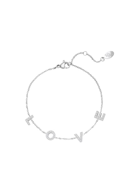 Bracelet Acier Inoxydable Amour Argenté 2