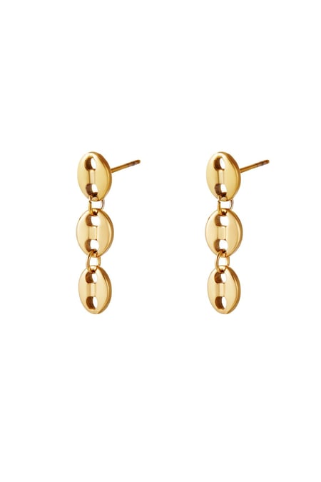 Stainless steel earrings  Gold color