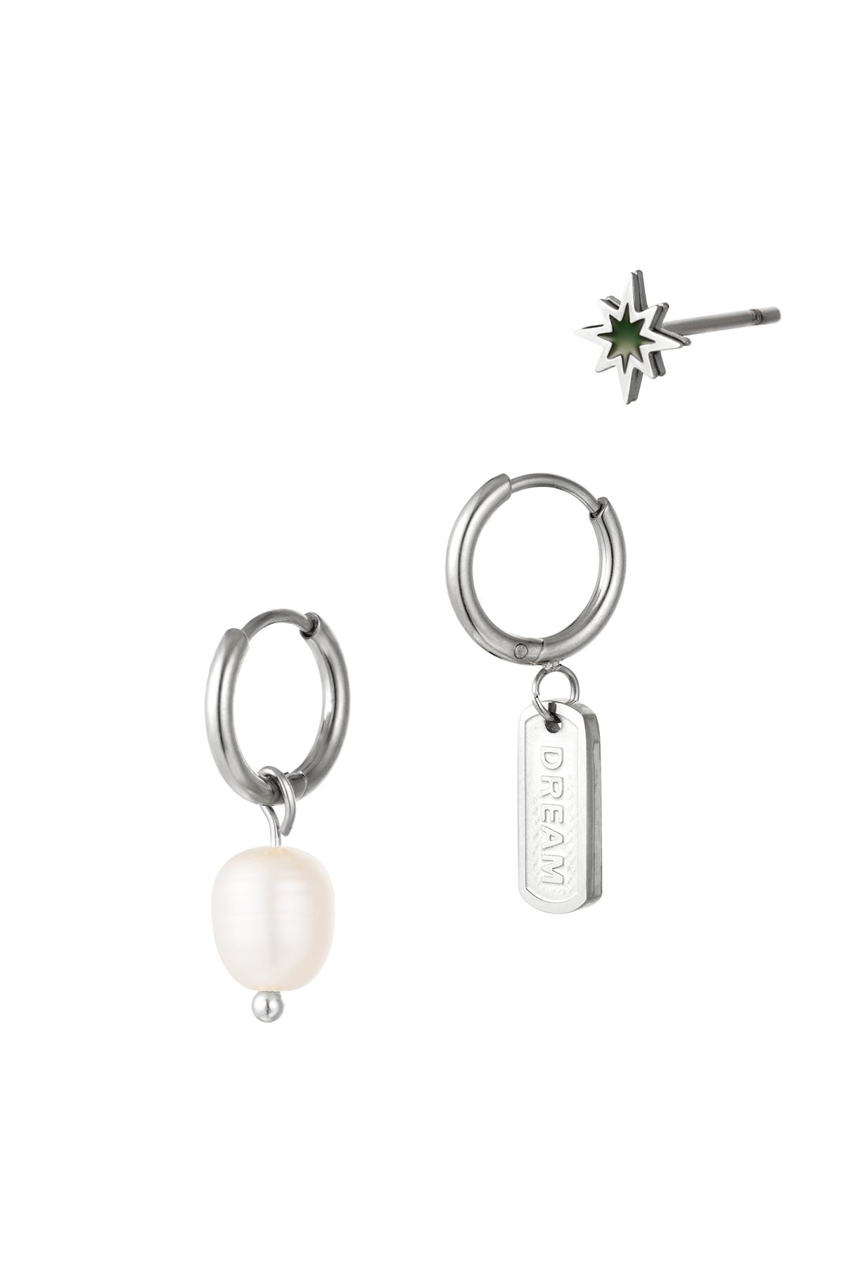 stainless steel trio earring set