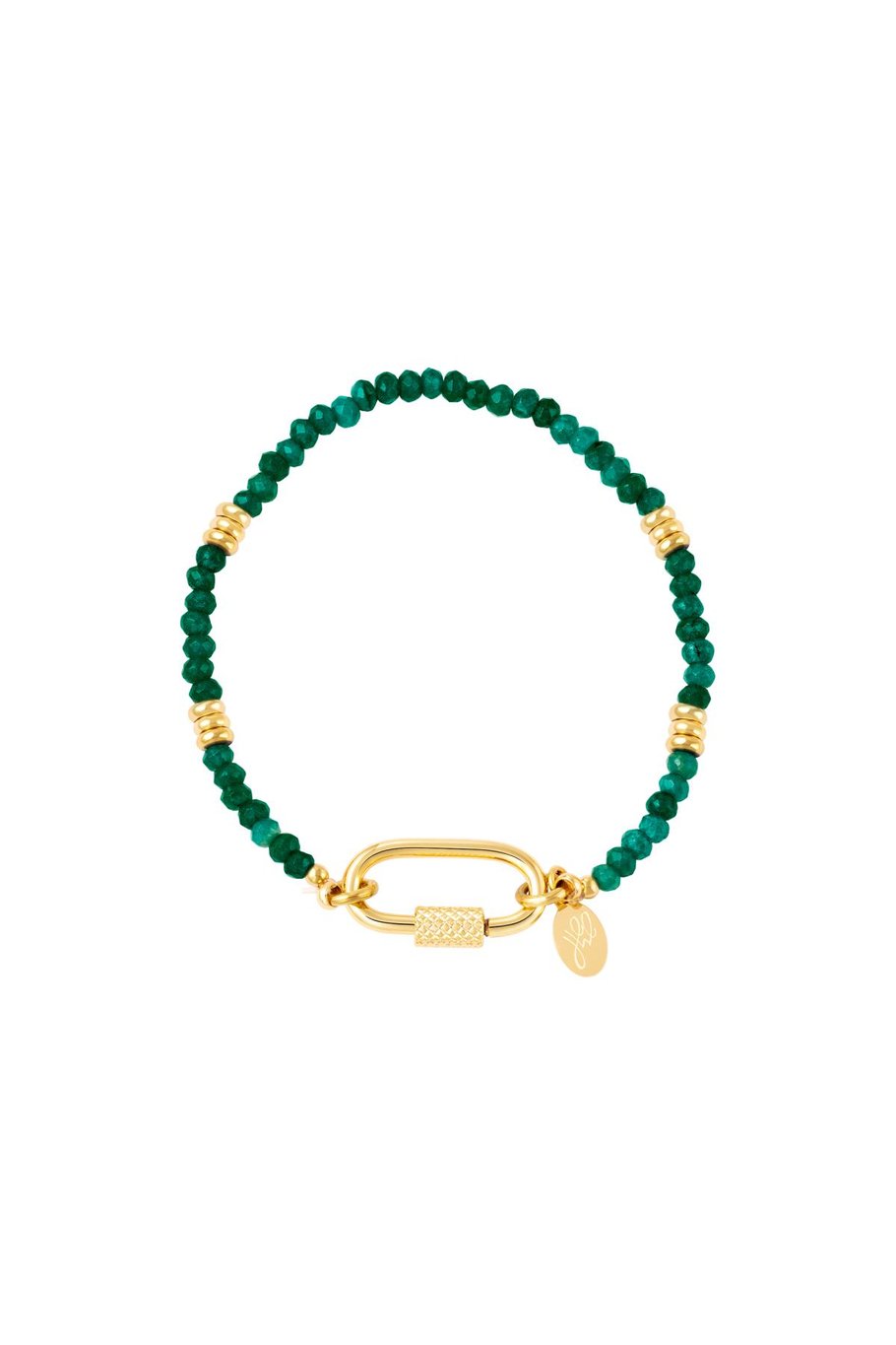 Bracciale con chiusura a moschettone Orange Stone 