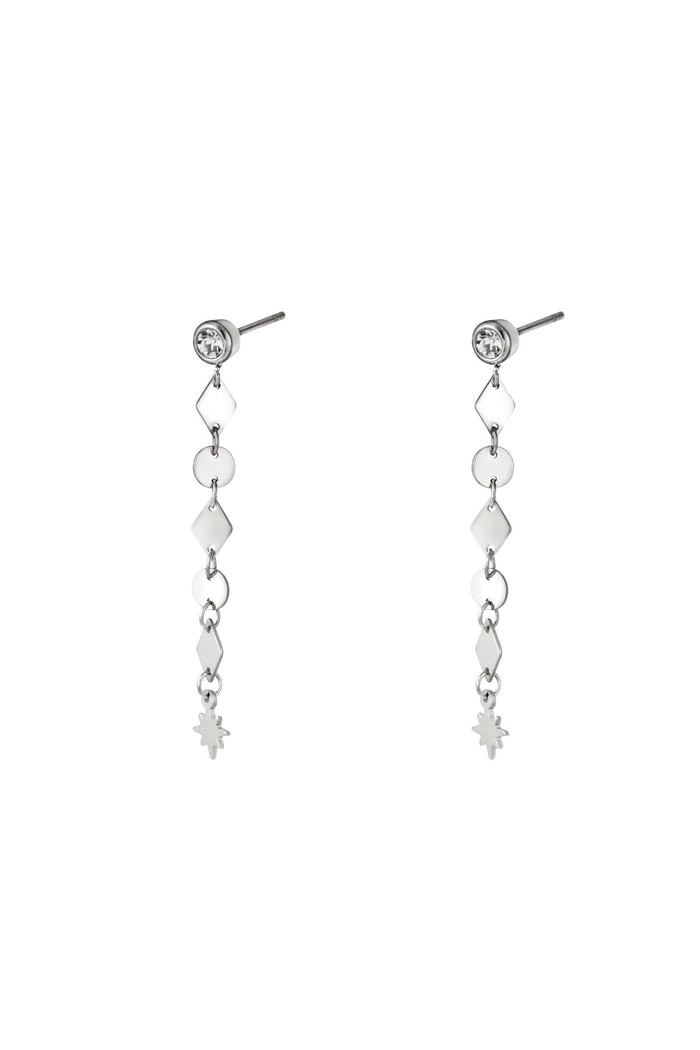 Earrings different shapes Silver Color Stainless Steel 